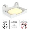 Porta Sabonete Para Banheiro Saboneteira Ventosa Branco Elg - 7