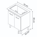 Ver imagem 4 de Balcão para Cooktop 2 Portas Armário de Cozinha Jade 5 Bocas - Ssx Multicoisas
