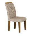 Ver imagem 4 de Mesa Larissa 1,20 Freijó Tampo Chumbo C/vidro 4 Cadeiras