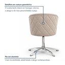 Ver imagem 4 de Poltrona Giratória Linho Premium Base Alumínio Maya
