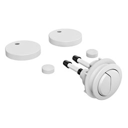 Kit Botão Branco Redondo e Acabamentos Caixa Acoplada Docol - 1