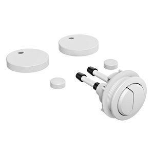 Kit Botão Branco Redondo e Acabamentos Caixa Acoplada Docol