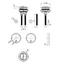 Ver imagem 2 de Kit Botão Branco Redondo e Acabamentos Caixa Acoplada Docol