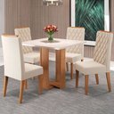 Ver imagem 1 de Mesa de Jantar 4 Lugares Charlotte Mel/Blonde/Nude - Panorama Móveis