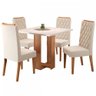 Mesa de Jantar 4 Lugares Charlotte Mel/Blonde/Nude - Panorama Móveis - 2