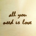 Ver imagem 1 de Adorno De Parede All You Need Is Love - Quadro / Frase 70cm comprimento - Toque 3D: Bronze