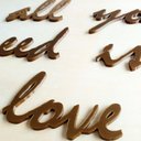 Ver imagem 2 de Adorno De Parede All You Need Is Love - Quadro / Frase 70cm comprimento - Toque 3D: Bronze