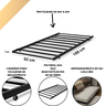 Cama Ferro Auxiliar Rodinhas Colchão Solteiro Bicama:preto - 2