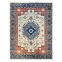 Ver imagem 1 de Tapete Sala 100x140 Cm Classico Oriental Kazak Bege Azul