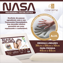 Kit2 Travesseiro Grande Antialérgico Viscoelástico Nasa 10cm - 3
