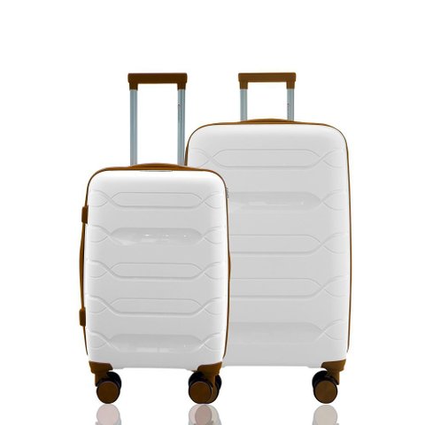 Kit Conjunto 2 Malas Rígidas de Polipropileno 360° com Tsa - Gladiador P1pm Cor:branco