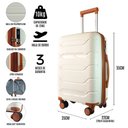Ver imagem 6 de Kit Conjunto 2 Malas Rígidas de Polipropileno 360° com Tsa - Gladiador P1pm Cor:branco
