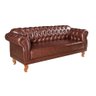Sofá Chesterfield Merlô Imperial Com 3 Lugares - Marrom - 1