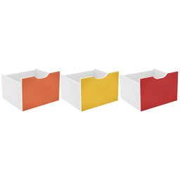 Nicho Organizador Qmovi 3 Gavetas Branco Colorido - 2