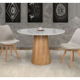 Mesas de Jantar Cone Casa MAD Mesa Cone Off White 90cm - 1