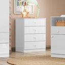 Ver imagem 6 de Conjunto Quarto Infantil Labirinto Com Roupeiro, Berço e Cômoda Henn - Branco
