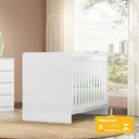 Ver imagem 2 de Conjunto Quarto Infantil Labirinto Com Roupeiro, Berço e Cômoda Henn - Branco