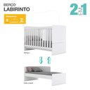 Ver imagem 4 de Conjunto Quarto Infantil Labirinto Com Roupeiro, Berço e Cômoda Henn - Branco