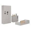 Ver imagem 2 de Quarto Infantil Completo com Minicama Montessoriana Pirulito Multimóveis MP4889 Off White