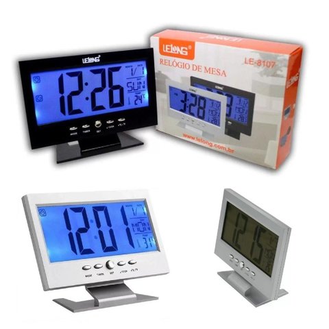 Relógio de Mesa Digital -lelong 8107