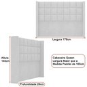 Ver imagem 2 de Cabeceira para Cama Box Queen 178cm Tratto Veludo Bege - Sallar Home