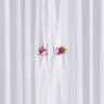 Cortina Clara para Varão Tecido Micro Fibra e Voal com Pingentes 2,00 x 1,70 Metros - Branco - 2