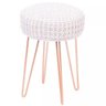 Banco Viçosa Base Cobre Crochê Branco - 1