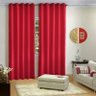 Cortina Ravena com Ilhós - 1,80m x 2,80m - Vermelho - 1