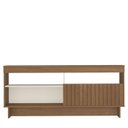 Ver imagem 2 de Rack Bancada Tv 65 Pol 160 Cm 1p Basculante Cinamomo Off White Arly