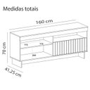 Ver imagem 3 de Rack Bancada Tv 65 Pol 160 Cm 1p Basculante Cinamomo Off White Arly