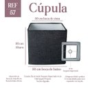 Ver imagem 2 de Cupula de Abajur 30x30x30cm Quadrado Tecido Algodão Soquete Importado Ref 57