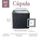 Ver imagem 2 de Cupula Clássica de Abajur Luminaria 30x30x30cm Quadrado Tecido Algodão Soquete Importado Ref 57