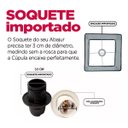 Ver imagem 4 de Cupula de Abajur 30x30x30cm Quadrado Tecido Algodão Soquete Importado Ref 57