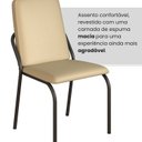 Ver imagem 5 de Kit 4 Cadeiras para Sala de Jantar Malibu Bege/Creme/Preto Fosco