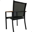 Ver imagem 4 de Conjunto de Mesa Jantar 1,80m Zurick Madeira Pétalas 8 Poltronas Amélia Tela Sling e Alumínio