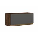 Ver imagem 2 de Armário Aéreo 1 Porta Basculante 80 cm 100% MDF Amêndoa Rústico Chumbo Kali Nicioli
