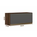 Ver imagem 4 de Armário Aéreo 1 Porta Basculante 80 cm 100% MDF Amêndoa Rústico Chumbo Kali Nicioli