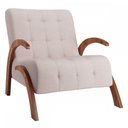 Ver imagem 2 de Poltrona Cecilia Seda/Linho Amêndoa - Viero Móveis