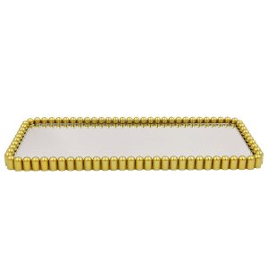 Bandeja Decorativa 30 Cm X 12 Cm X 1,5 Cm Fwb: Dourado