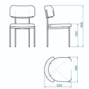 Ver imagem 3 de Cadeira para Sala de Jantar Estofada Brisa Bege/Trama/Bronze