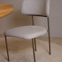 Ver imagem 1 de Cadeira para Sala de Jantar Estofada Brisa Bege/Trama/Bronze
