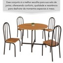 Ver imagem 3 de Conjunto Sala de Jantar 90cm Ilhabela 4 Cad Preto C- Jambo