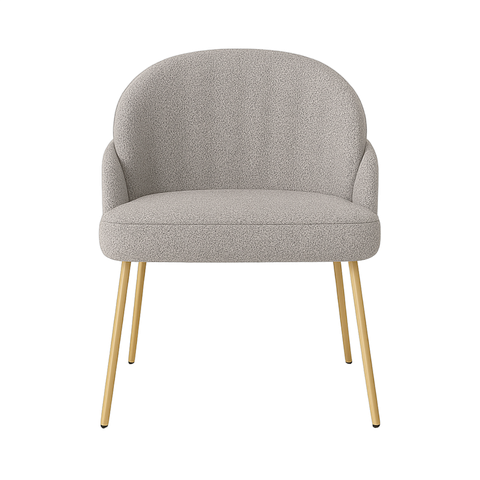 Cadeira Poltrona Decorativa Nuvem Premium Orgânico:bouclé Cinza