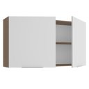 Ver imagem 5 de Armário Aéreo Madesa Stella 120 cm 2 Portas Rustic/Branco