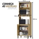 Ver imagem 2 de Armário Paneleiro de Cozinha e Torre Quente 2 Fornos - Glória Castanho/off White