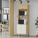 Ver imagem 1 de Armário Paneleiro de Cozinha e Torre Quente 2 Fornos - Glória Castanho/off White