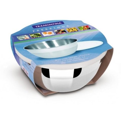 Pote Redondo Aço Inox Com Tampa 1,5l Tramontina