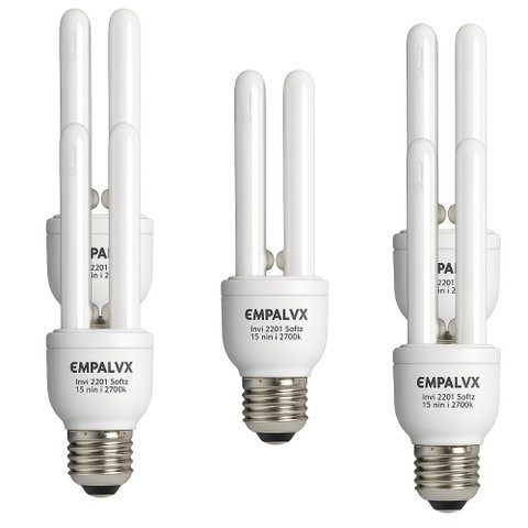 Kit 5 Lampada Fluorescente 11w 220v Compacta 2700k Empalux