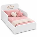 Ver imagem 1 de Cama Infantil Realeza MDF Branco com Cabeceira e Proteção