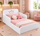 Ver imagem 4 de Cama Infantil Realeza MDF Branco com Cabeceira e Proteção